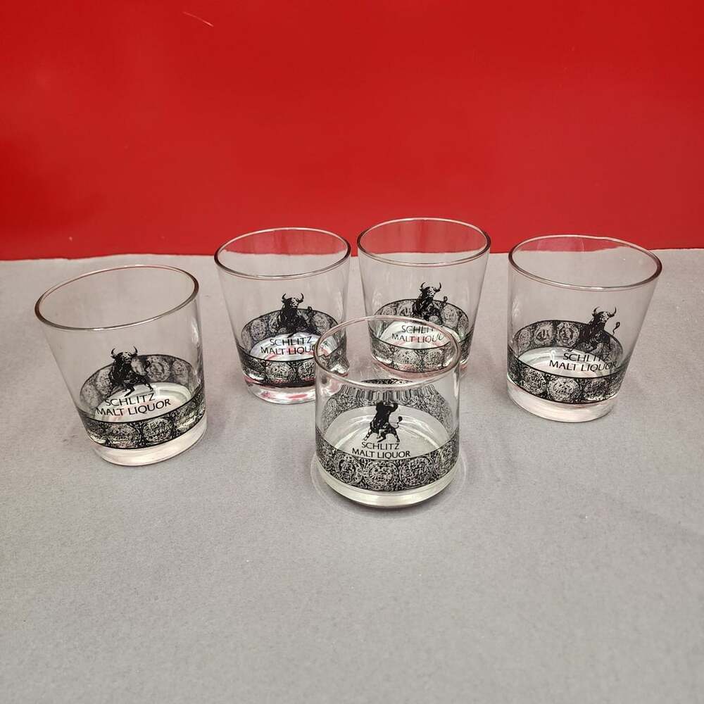 5 Vintage Crystal Rocks Glasses - Tumblers Old Fashioned - Whiskey - Lowball